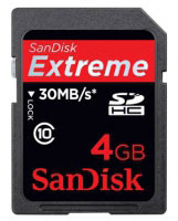 Sandisk Extreme SDHC 4GB (SDSDX3-004G-X46)